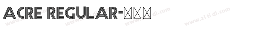 Acre Regular字体转换